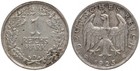 Deutschland - Deutsches Reich 1 Mark 1924-1927 Silber .500, 5g - Versch. Jahre
