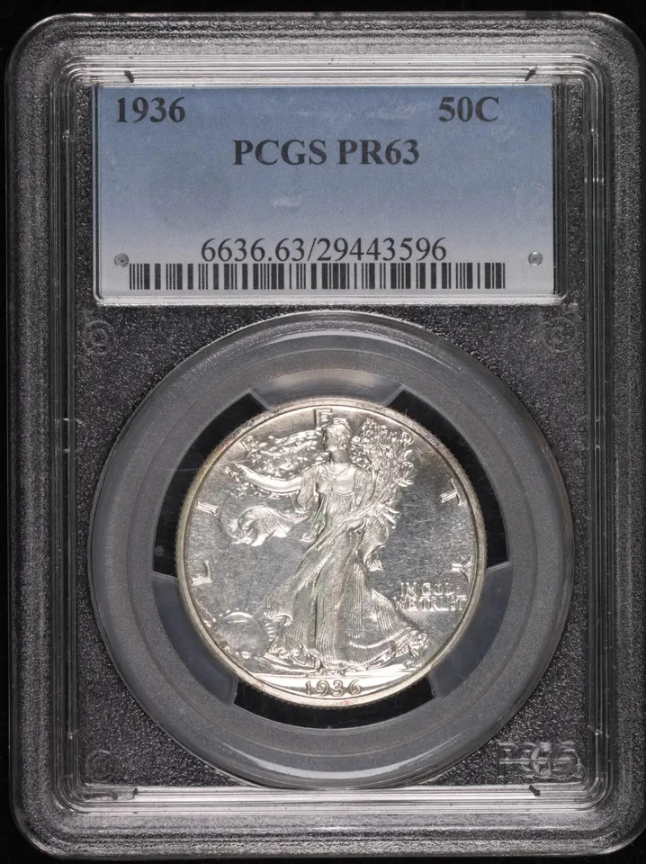 1936 P Half Dollars Liberty Walking PCGS PR-63 Proof - Image 1 of 4