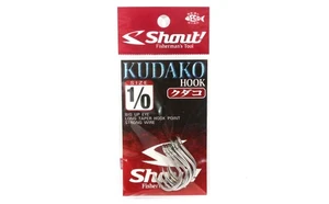 Shout 04-KH Kudako Power Jigging Single Hook Silver Size 1/0 (7109) - Picture 1 of 6