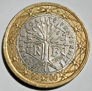 France 1 euro coin from the year 2000 - Picture 1 of 17