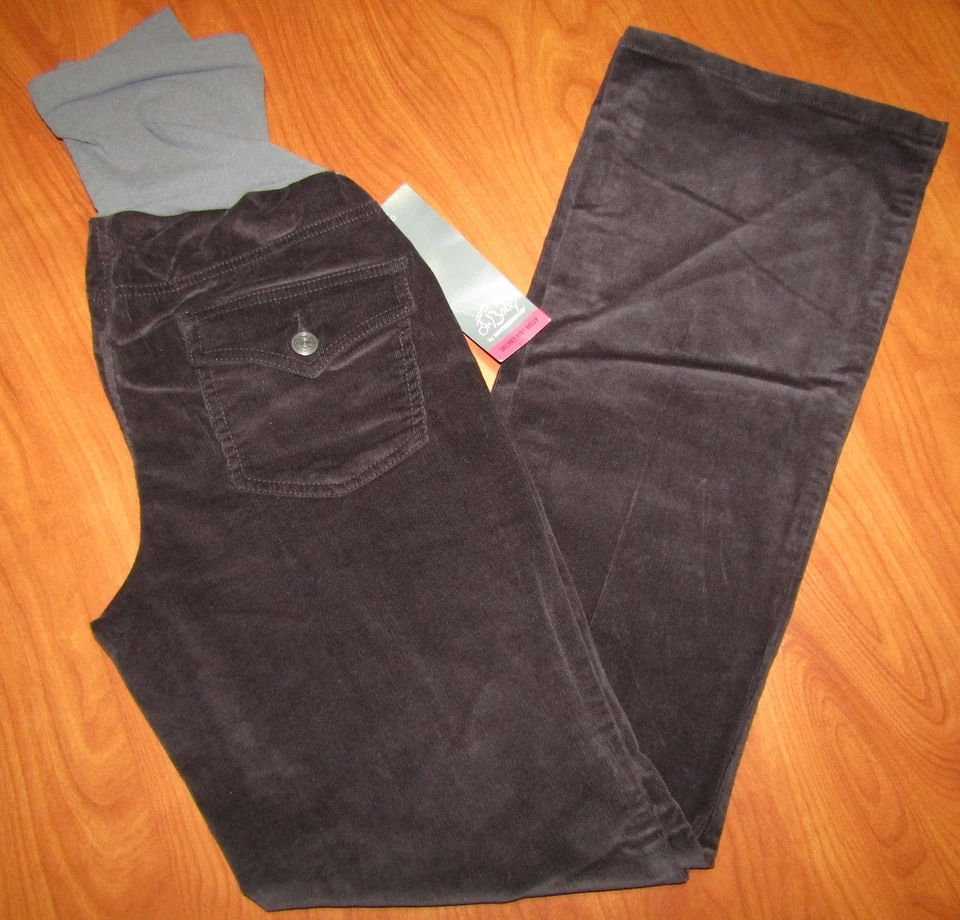 NUEVO OH BABY BY MOTHERHOOD SECRETLY FIT NEGRO PANA PANTALONES DE MATERNIDAD S M XL Foto 1 de 4