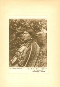 Rodman Wanamaker - Joseph Dixon Fotogravur " Mrs Wolf Plume " 1913 Original - Bild 1 von 1