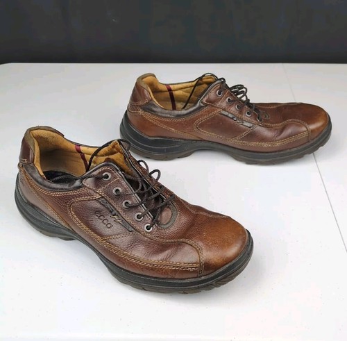 Scarpe uomo Ecco Country Tie taglia EU 44 US 10 5 pelle marrone casual Oxford basse