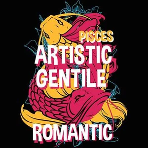 Pisces Birthday Gentile Romantic - Funny Womens T-Shirt Tshirt T Tees Tee Shirts - Picture 1 of 10