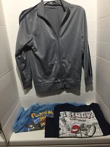 Lot of 2 -T-Shirts Size 10-12 And Athletic Jacket - Picture 1 of 6