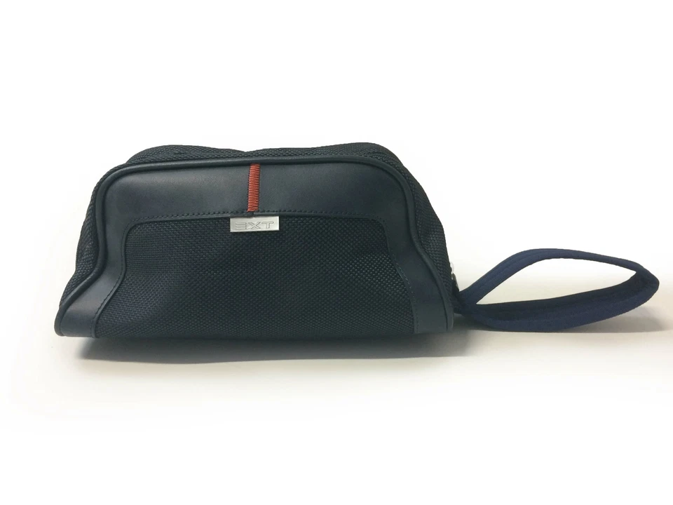 BEAUTY CASE POCHETTE BORSETTA NAZARENO GABRIELLI EXT PELLE TESSUTO BLU - - Immagine 1 di 4