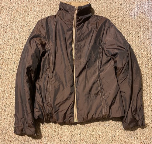 Giacca Michael Kors donna S marrone beige reversibile full zip