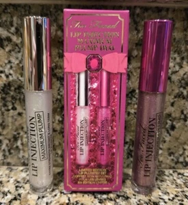 Too Faced Lip Injection Maximum Plump Duo Ltd Ed Full Size NEW Shades Free Ship - Picture 1 of 7