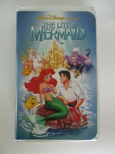 Disney The Little Mermaid (VHS, 1989, Black Diamond Edition) BANNED COVER #17 - Picture 1 of 4