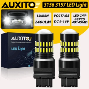 3157 3156 3057 48-LED Reverse Brake Turn Signal Light Bulb 6500K White 2400LM - Bild 1 von 21
