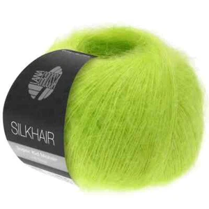 LANA GROSSA SILKHAIR Strickgarn Wolle (157 - Signalgrün) - Bild 1 von 5