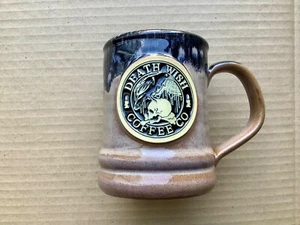 death wish coffee original nevermore mug deneen pottery collectibles black crow - Picture 1 of 5