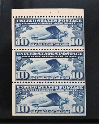 USA Scott # C10A Pane F-VF OG NH MNH 10c Air Mail US Stamps Cat $120 - Image 1 of 2