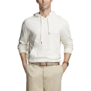 IZOD $65 Saltwater Whisper White French Terry 100% Cotton Pullover Hoodie NWT - Picture 1 of 5