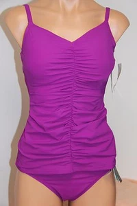NWT Profile Swimsuit Tankini Bikini 2pc set Sz 14 36D Orchid High Waist - Picture 1 of 5