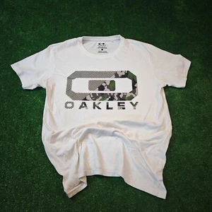 Oakley T-Shirt Herren Medium Weiß Grafikdruck Logo Kurzarm Freizeit Erwachsene - Bild 1 von 10
