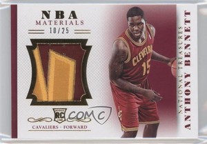 2013 Panini National Treasures NBA Material Prime /25 Anthony Bennett Rookie RC