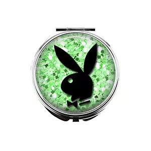 1 Black Bunny Portable Makeup Compact Double Magnifying Mirror! - Picture 1 of 2