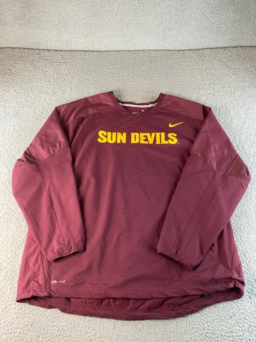Arizona State University ASU Sweater Nike Dri Fit Pullover Jacket Mens 2XL XXL Cover