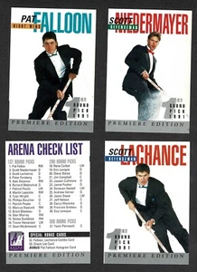 1991-2 Arena Promos, Sharks' Falloon, Devils' Niedermeyer, Islanders' La Chance - Foto 1 di 10