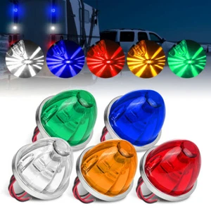 LED Side Marker Clearance Light Big 4" Red Amber Watermelon Lamp Trailer Truck - Picture 1 of 29