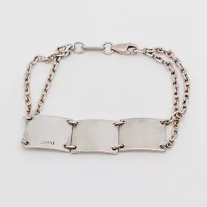 Esprit Statement 925 Silber Armband 20 cm Vintage Art Deco Stil - Bild 1 von 5
