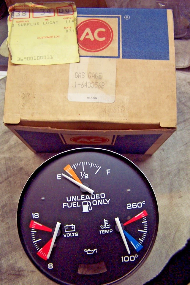 Medidor de gas Buick Skylark Buick 1984-85 AC GM # 6433568* NLA* N/O/S Foto 1 de 3