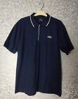 Vintage Retro Navy Blue Genuine Umbro Polo Shirt Short Sleeves Size M