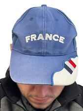Vintage France Mens Embroidered Strapback Blue Baseball Hat Cap Cotton One Size