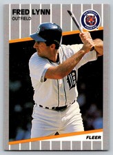 1989  Fleer #138 Fred Lynn Detroit Tigers Baseball