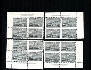 LOT 97176 MINT 311 P1 MATCHING SET PLATE BLOCKS TRAINS  STAMP CENTENARY - Picture 1 of 1