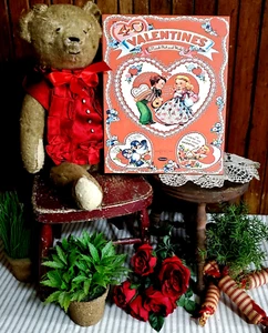 VINTAGE RETRO ANTIK STIL VALENTINSTAGSKARTE PAKET BOX WERBUNG WHITMAN SCHILD - Bild 1 von 12