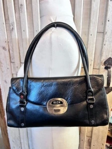 Ri2K John Richmond Bolso de Hombro Cartera Este/Oeste Cuero Negro - Imagen 1 de 8