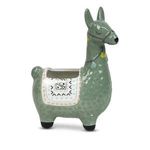 Ceramic Llama Planter Alpaca Succulent 8 1/2" Plant Household Decoration - Picture 1 of 28