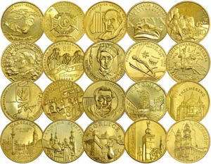 POLAND FULL SET OF 20 COINS 2 ZLOTE 2010 - COMMEMORATIVE UNC - Picture 1 of 2
