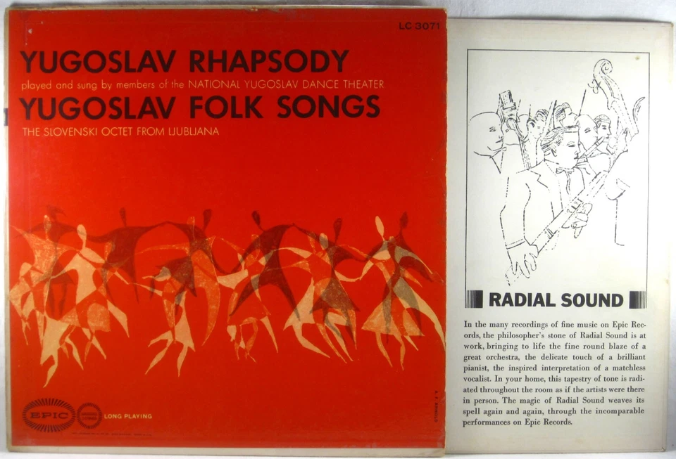 EPIC Yugoslav Rhapsody & Folk Songs ANDY WARHOL ARTWORK on Inner Sleeve LC-3071 Foto 1 de 4