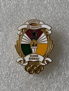Sehr seltenes Pin Abzeichen Olympic NOC GUINEA BISSAU 1990 generische Emaille - Bild 1 von 3