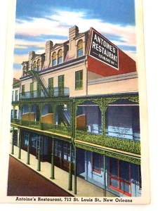 Vintage Postcard New Orleans Antoine's Restaurant French Vieux Carre Unused - Picture 1 of 3