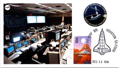 UNITED STATES 1998 PHOTO NASA POSTCARD SPACE SHUTTLE CANC NASSAU BAY BR HOUSTON - Image 1 of 2