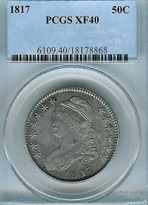 1817 Capped Bust Half Dollar : PCGS XF40 - Image 1 of 2