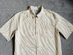 Rare Unusual Adidas Originals Graphic Animal Print Design Cotton Shirt IL5198 M - Picture 1 of 16