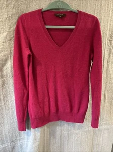 Ann Taylor Damenpullover mittlere Beere Kaschmir V-Ausschnitt Pullover modern - Bild 1 von 3