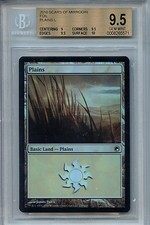 MTG Plains Land BGS 9.5 Gem Mint Scars of Mirrodin Foil Magic Card 5571 Amricons