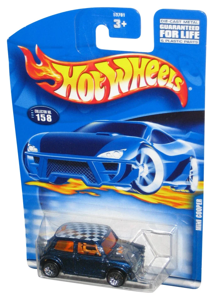 Voiture De Collection Hot Wheels Mini Cooper (2001) Mattel Bleue #158 - Photo 1/1