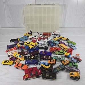 Lot 58 Vintage 1990's to 2000's Hot Wheels Cars with Clear Plastic 2 Sided Case - Picture 1 of 19