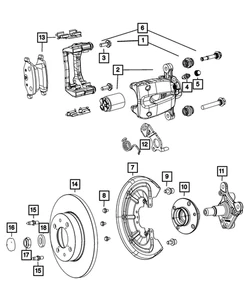 Genuine Mopar Disc Brake Caliper Assembly Left 68211489AA - Foto 1 di 3