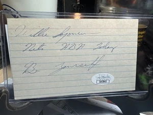 Willie Sojourner Signed NETS Index Card JSA - Picture 1 of 2