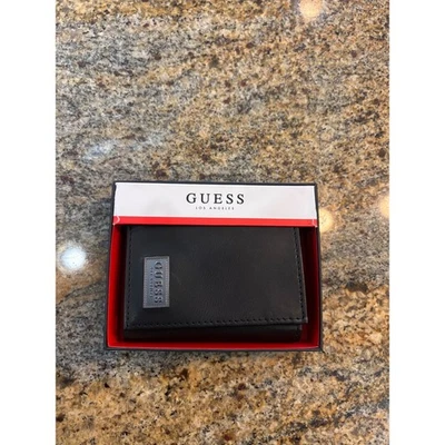 NUEVA BILLETERA TRIPLE DE CUERO NEGRA ADIVINA Los Angeles con caja de regalo Foto 1 de 4