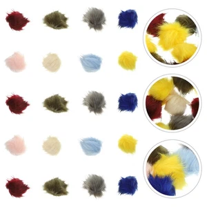 24pcs Faux Pompom Ball Faux Fluffy Ball DIY Fluffy Pompoms Craft Decor - Picture 1 of 12