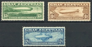 United States 1930 Graf Zeppelin Scott# C13-C15 Mint VF/XF OG NH Pristine Gem - Picture 1 of 2